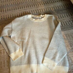 Vintage Havana Cream and Light Gray Crewneck Sweater
